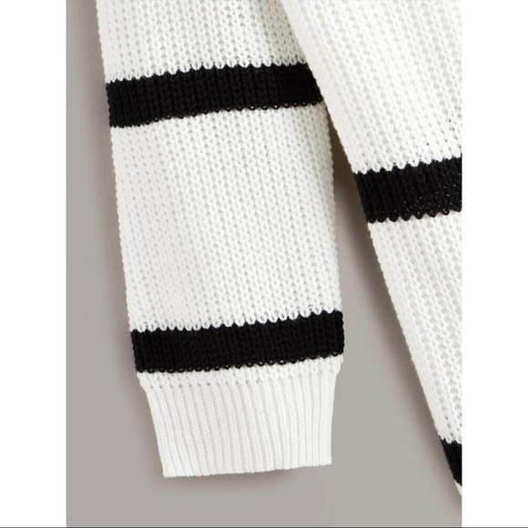 Plus striped long cardigan sweater READY TO SHIP - Picture 3 of 6